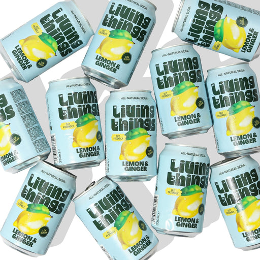 Living Things Prebiotic Soda Lemon & Ginger 12 x 330ml